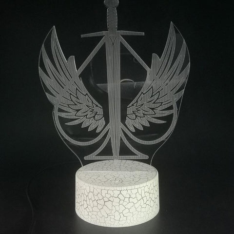 Image of League of Legends Kayle The Rightrout Bright Base 3D Illusion Lamp Night Light