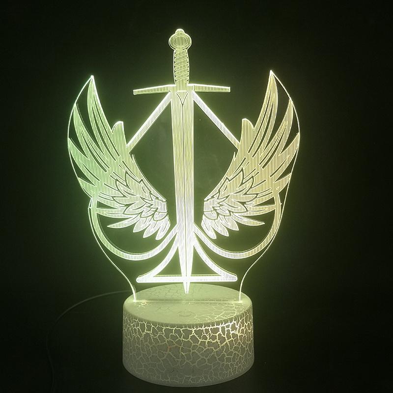 League of Legends Kayle The Rightrout Bright Base 3D Illusion Lamp Night Light