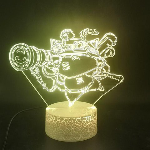Image of League of Legends Teemo Selling 3D Illusion Lamp Night Light
