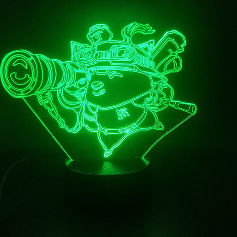 Image of League of Legends Teemo Selling 3D Illusion Lamp Night Light