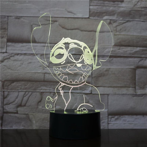 Image of Lilo and Stitch Wonderful 3D Illusion Lamp Night Light