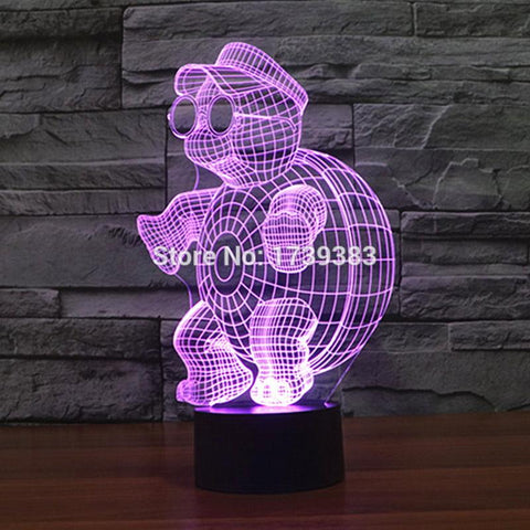 Image of Little Tortoise 3D Illusion Lamp Night Light