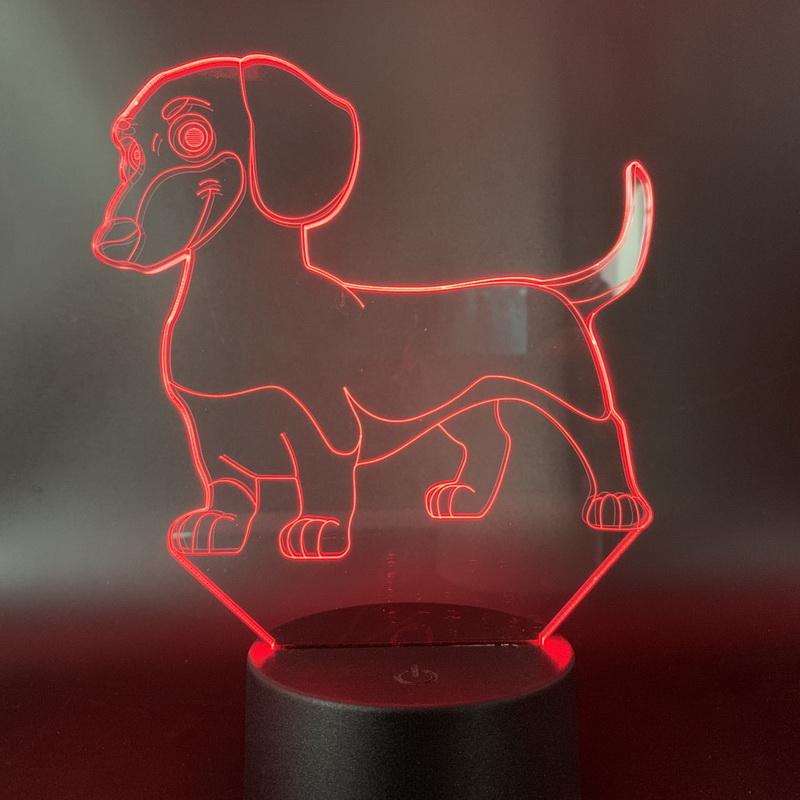 Lovely Dog 01 3D Illusion Lamp Night Light