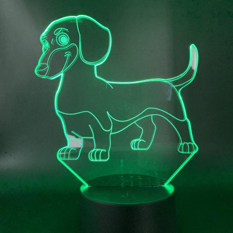 Image of Lovely Dog 01 3D Illusion Lamp Night Light