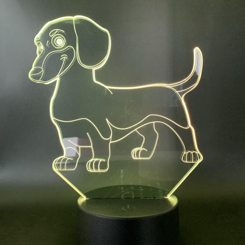 Lovely Dog 01 3D Illusion Lamp Night Light