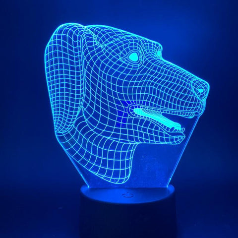 Image of Lovely Dog 02 3D Illusion Lamp Night Light