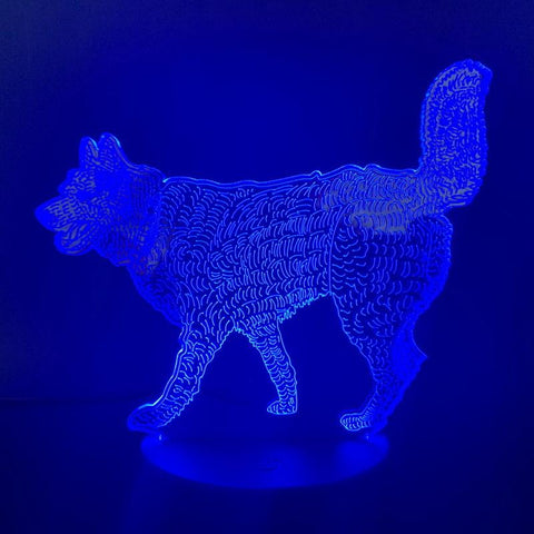 Image of lovely dog 3D Illusion Lamp Night Light