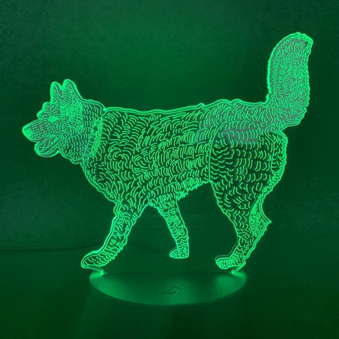Image of lovely dog 3D Illusion Lamp Night Light