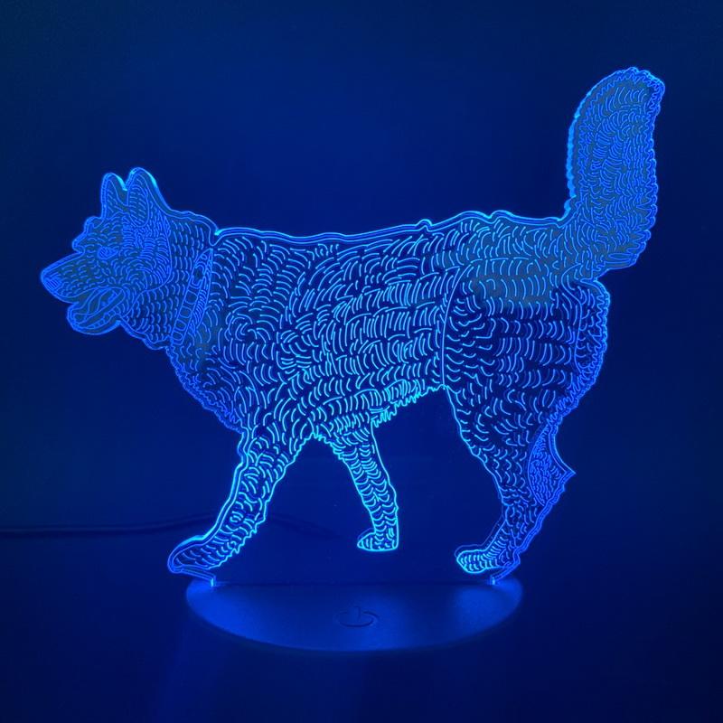 lovely dog 3D Illusion Lamp Night Light