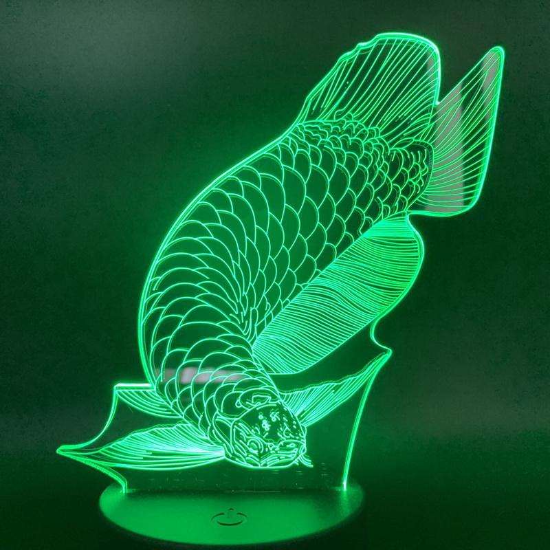 Lovely Fish 3D Illusion Lamp Night Light