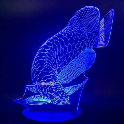 Image of Lovely Fish 3D Illusion Lamp Night Light