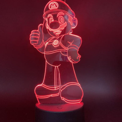 Image of Lovely Mario Room 3D Illusion Lamp Night Light