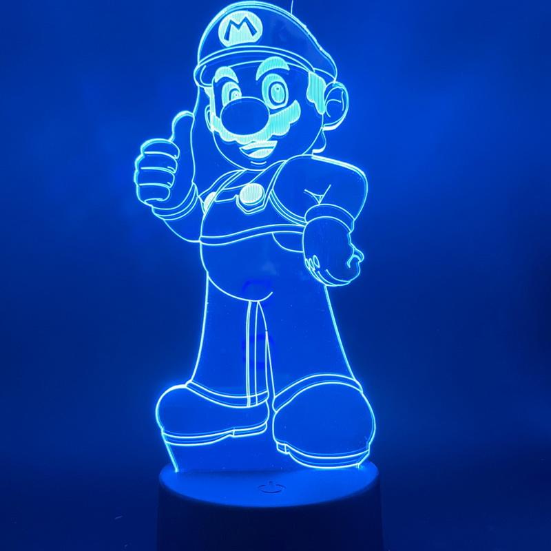 Lovely Mario Room 3D Illusion Lamp Night Light