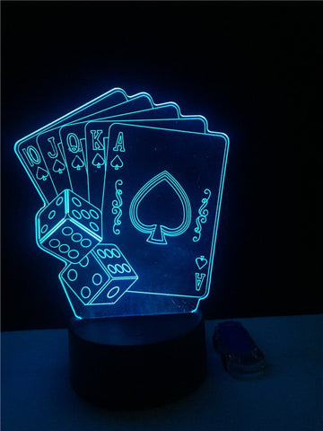 Image of Magic Poker Magician 3D Illusion Lamp Night Light