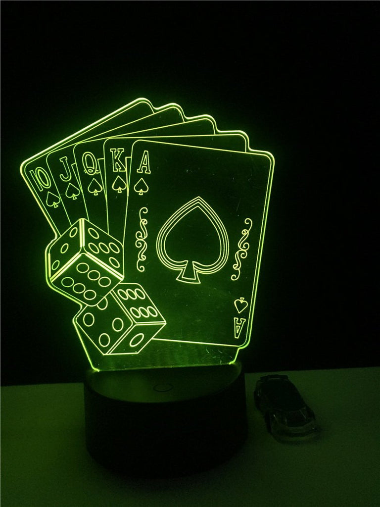 Magic Poker Magician 3D Illusion Lamp Night Light