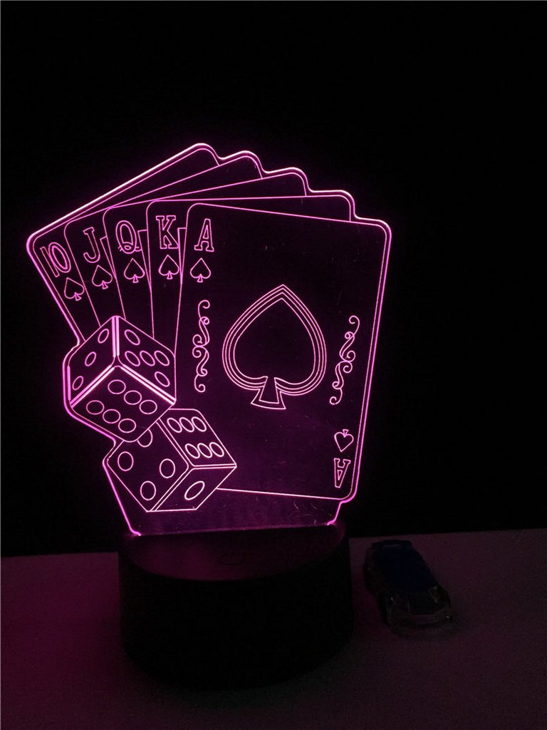 Magic Poker Magician 3D Illusion Lamp Night Light
