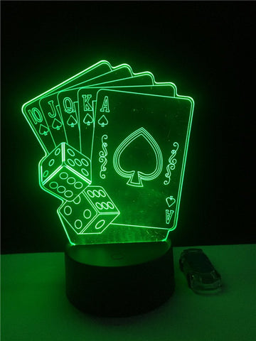 Image of Magic Poker Magician 3D Illusion Lamp Night Light
