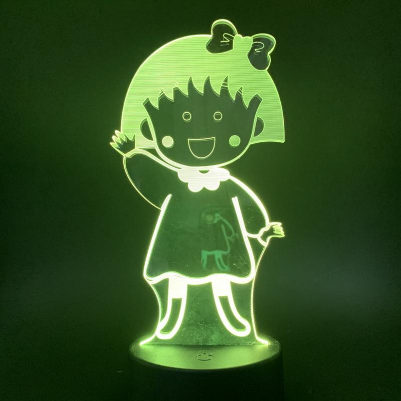 Manga Chibi Maruko Chan Figure 3D Illusion Lamp Night Light