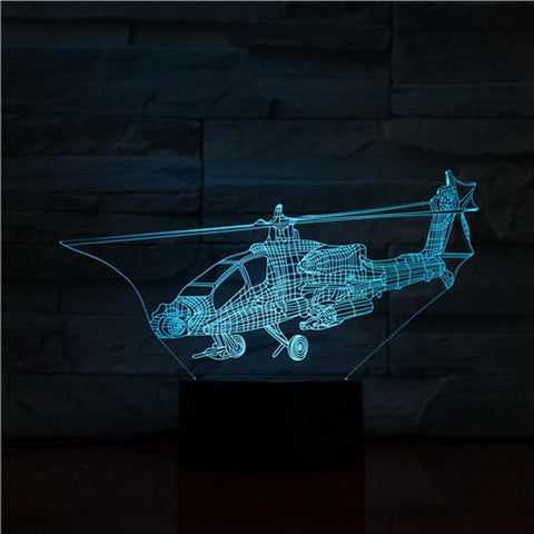 Image of Mangusta helicopter 3D Illusion Lamp Night Light