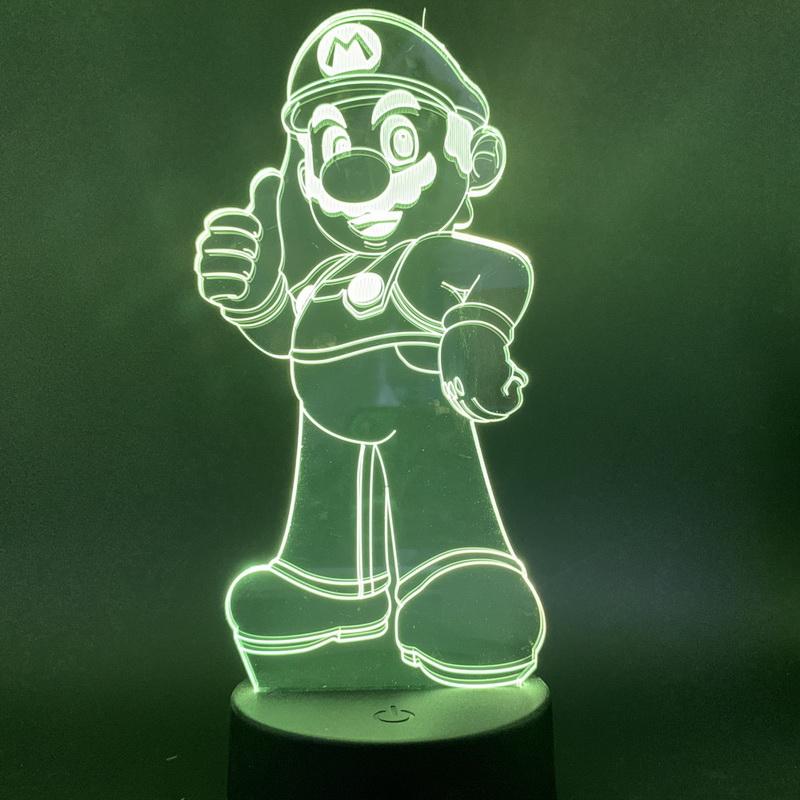 Mario 3D Illusion Lamp Night Light