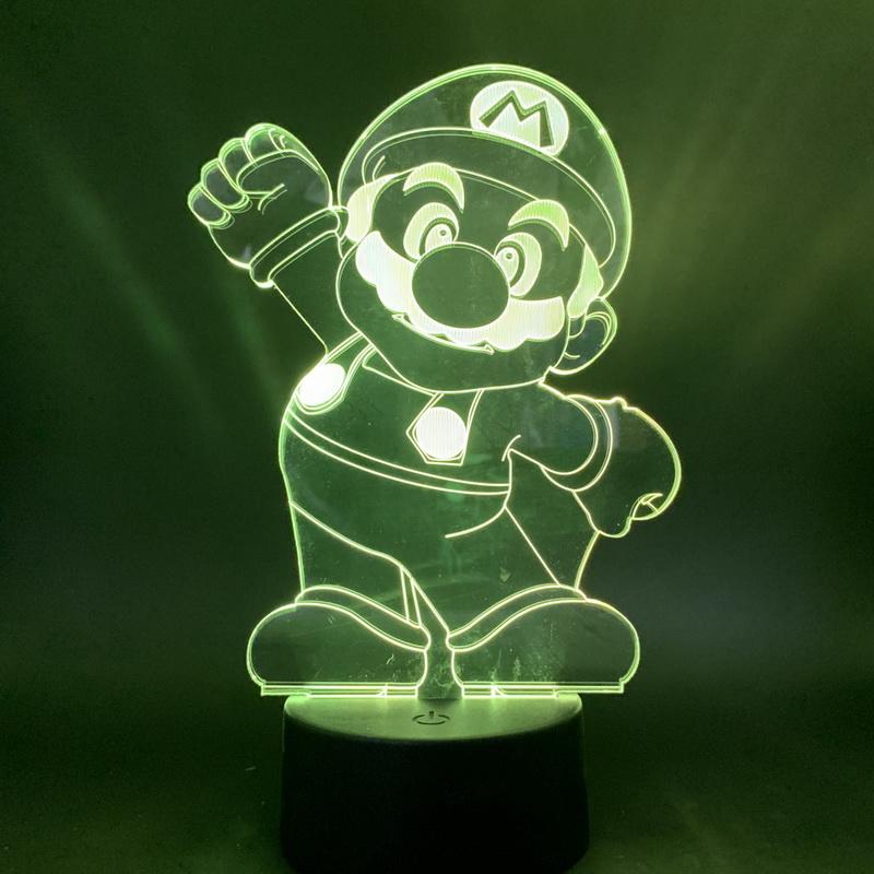 Mario Room 3D Illusion Lamp Night Light