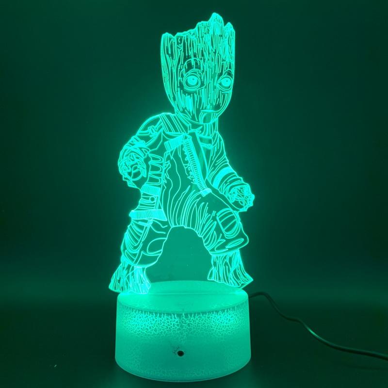 Marvel Comics Guardians of The Galaxy Groot Figure 3D Illusion Lamp Night Light