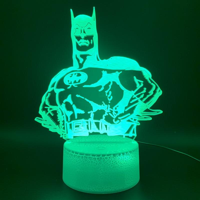 Marvel Comics Superhero Batman Hologram Room 3D Illusion Lamp Night Light