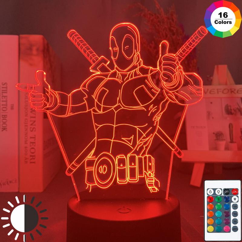 Marvel Deadpool Figure 02 3D Illusion Lamp Night Light