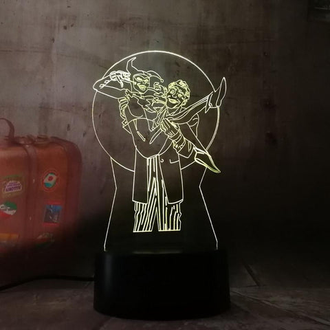 Image of Marvel Harley Quinn Joker Suicide Squad 3D Illusion Lamp Night Light