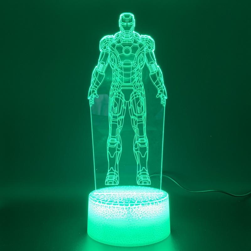 Marvel Iron Man Figure 3D Illusion Lamp Night Light