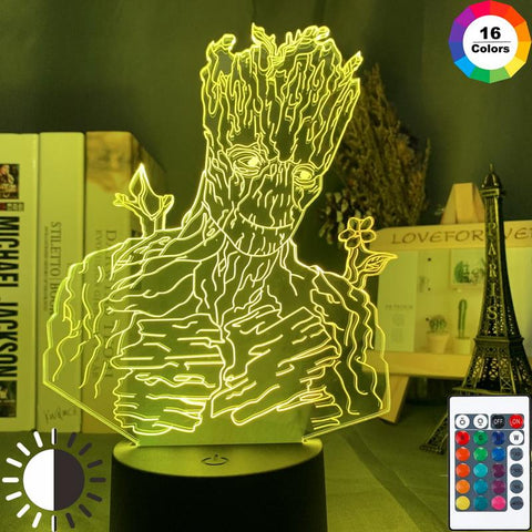 Image of Marvel Old Groot 3D Illusion Lamp Night Light