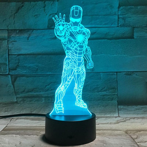 Image of Marvel Super Hero Iron Man 3D Illusion Lamp Night Light