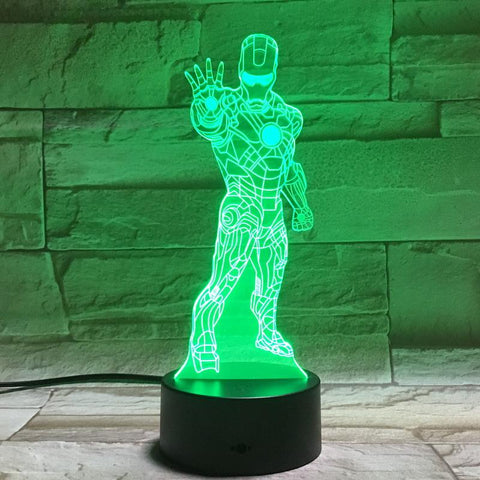 Image of Marvel Super Hero Iron Man 3D Illusion Lamp Night Light