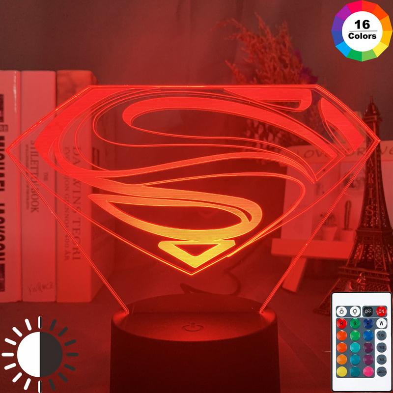 Marvel Superman Logo 01 3D Illusion Lamp Night Light