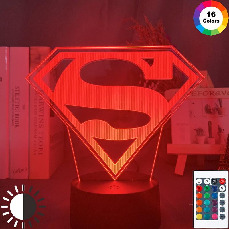 Marvel Superman Logo 3D Illusion Lamp Night Light