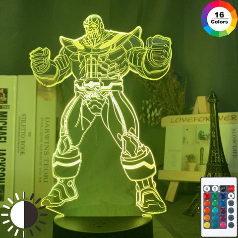 Image of Marvel Thanos Figure 3D Illusion Lamp Night Light