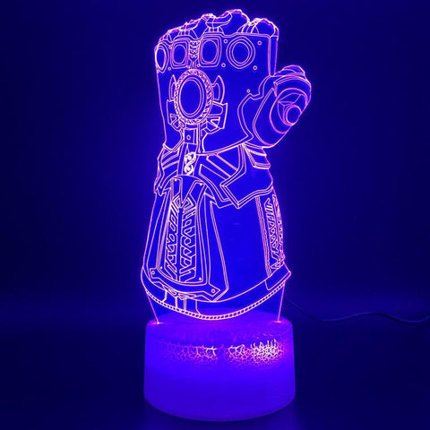 Image of Marvel Thanos Glove Design 3D Illusion Lamp Night Light