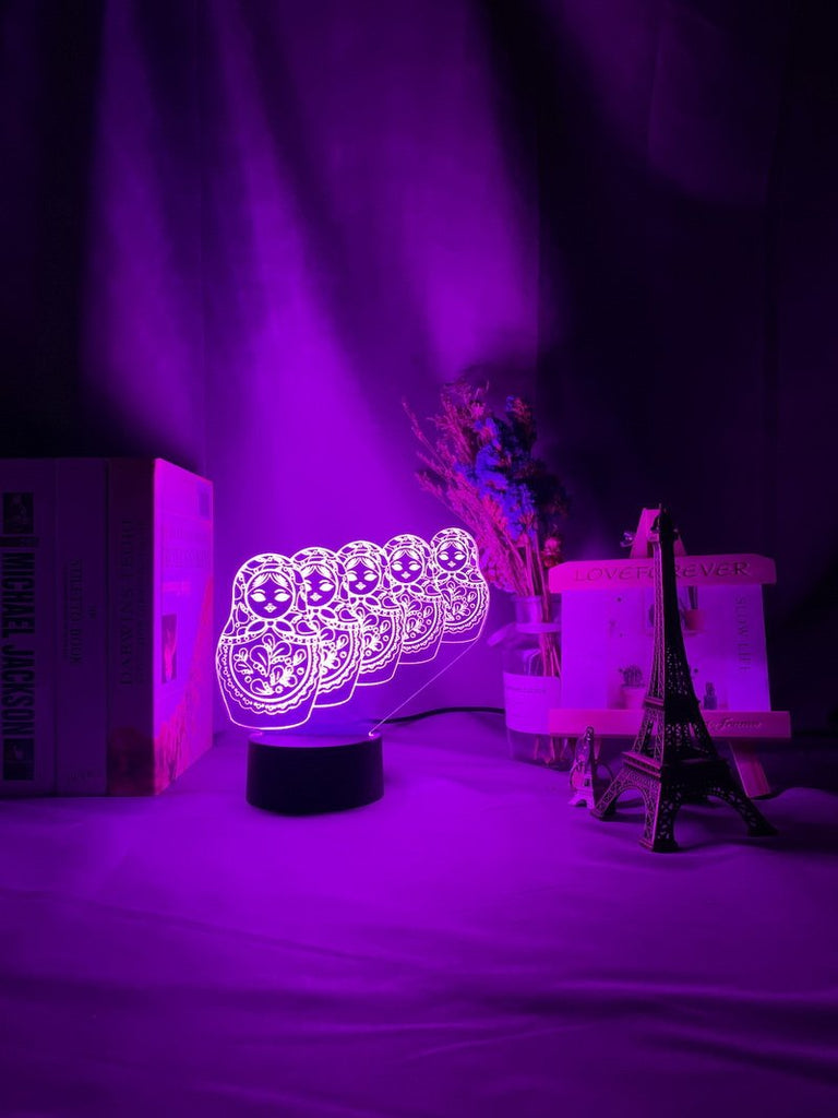 Matryoshka Doll 3D Illusion Lamp Night Light