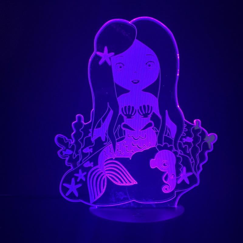 Mermaid 3D Illusion Lamp Night Light