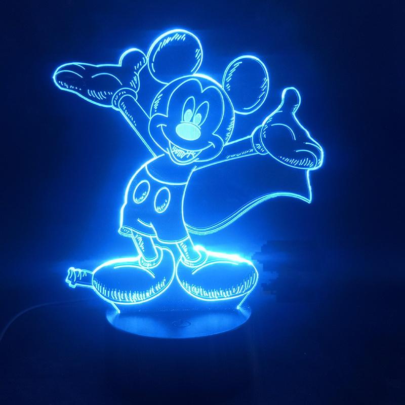 Mickey Mouse Beckons You 3D Illusion Lamp Night Light