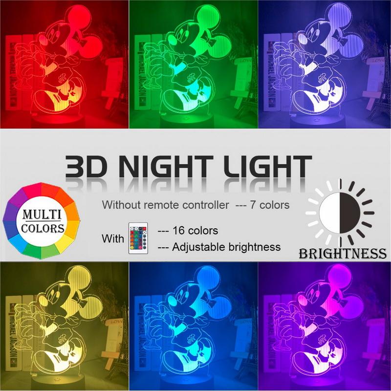 Minnie Mouse Drinking 3D Illusion Lamp Night Light