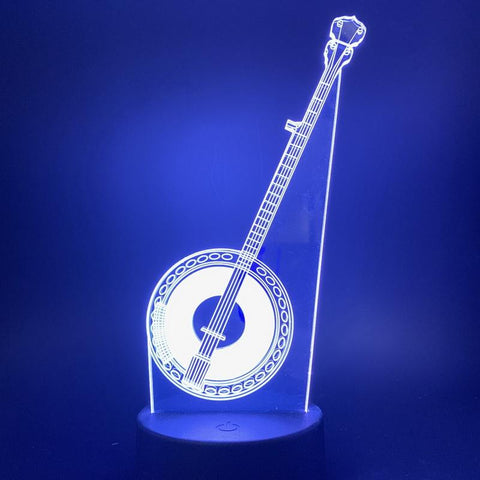 Image of Misic Dream Folk instrument 3D Illusion Lamp Night Light
