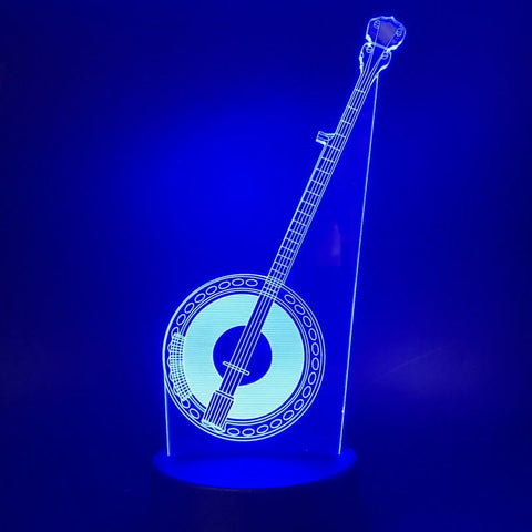 Image of Misic Dream Folk instrument 3D Illusion Lamp Night Light