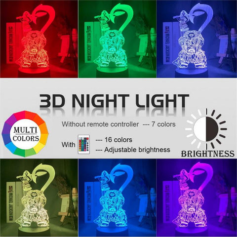 Image of Moana and Maui Figure 3D Illusion Lamp Night Light