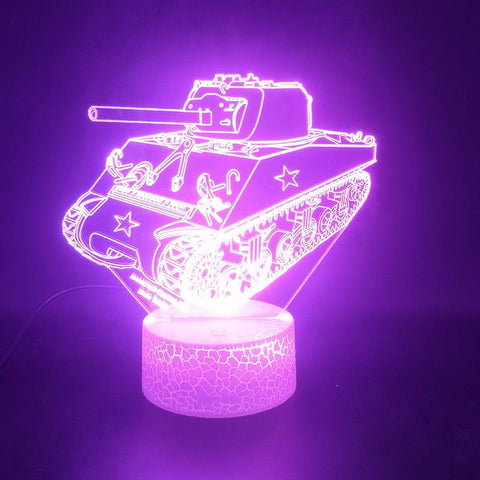 Image of Modern Tank 3D Illusion Lamp Night Light