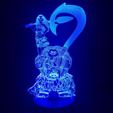 Image of Moive Moana Maui Figure 01 3D Illusion Lamp Night Light