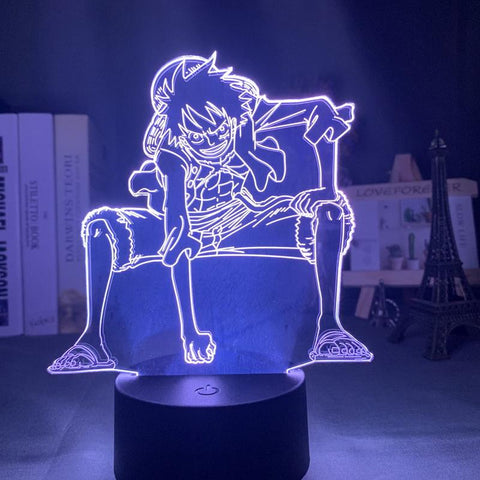 Image of Monkey D Luffy Figure 3D Illusion Lamp Night Light