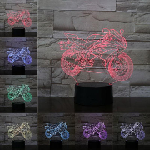Motorcycle 01 3D Illusion Lamp Night Light