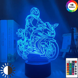 Motorcycle Racer Jonathan Rea Action Figure 3D Illusion Lamp Night Light