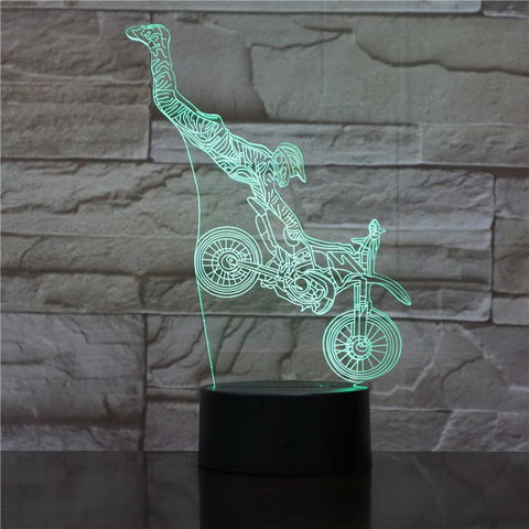 Image of Motorcycle Show 3D Illusion Lamp Night Light